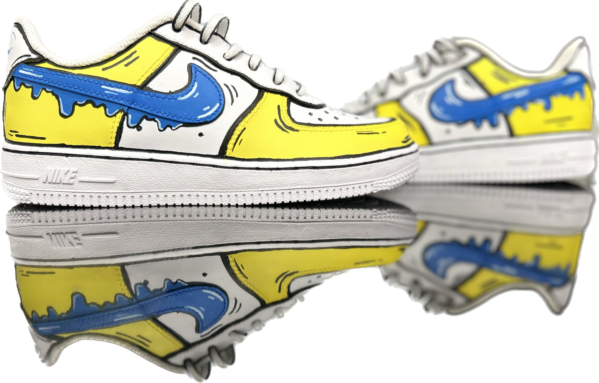 Nike af1 blue&yellow