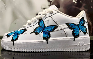Nike af1 custom blue butterfly