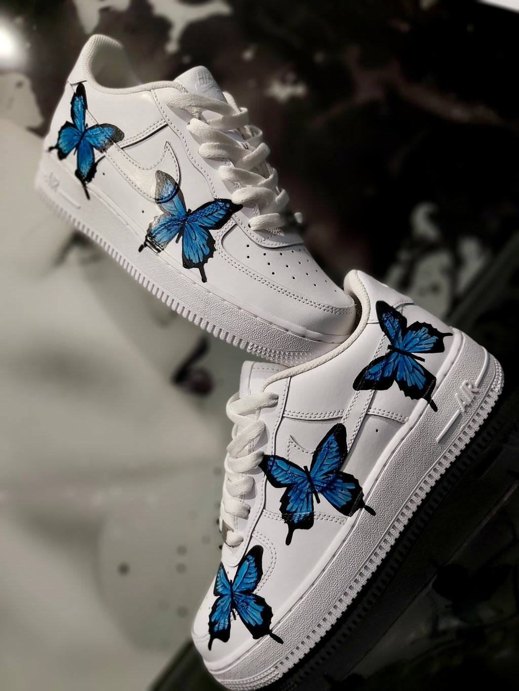 Nike af1 custom blue butterfly