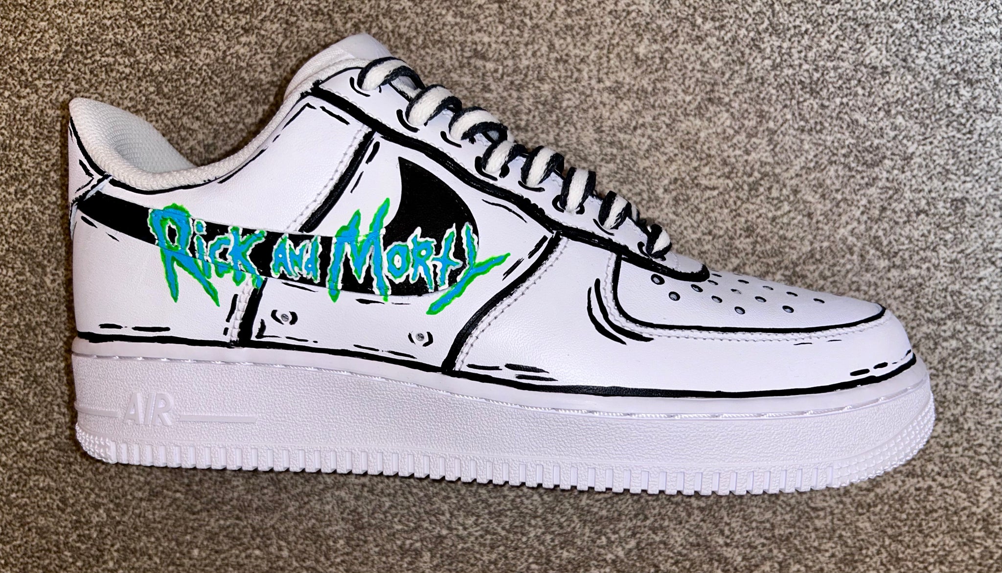 Nike af1 cartoon Rick And Morty