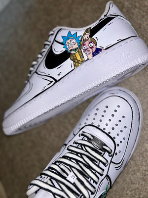 Nike af1 cartoon Rick And Morty