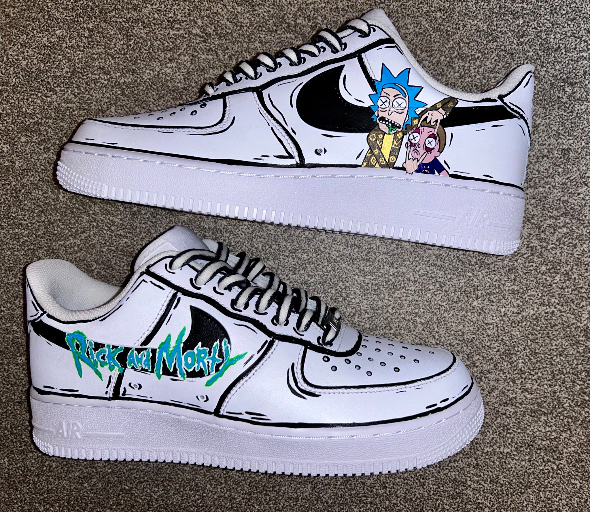 Nike af1 cartoon Rick And Morty