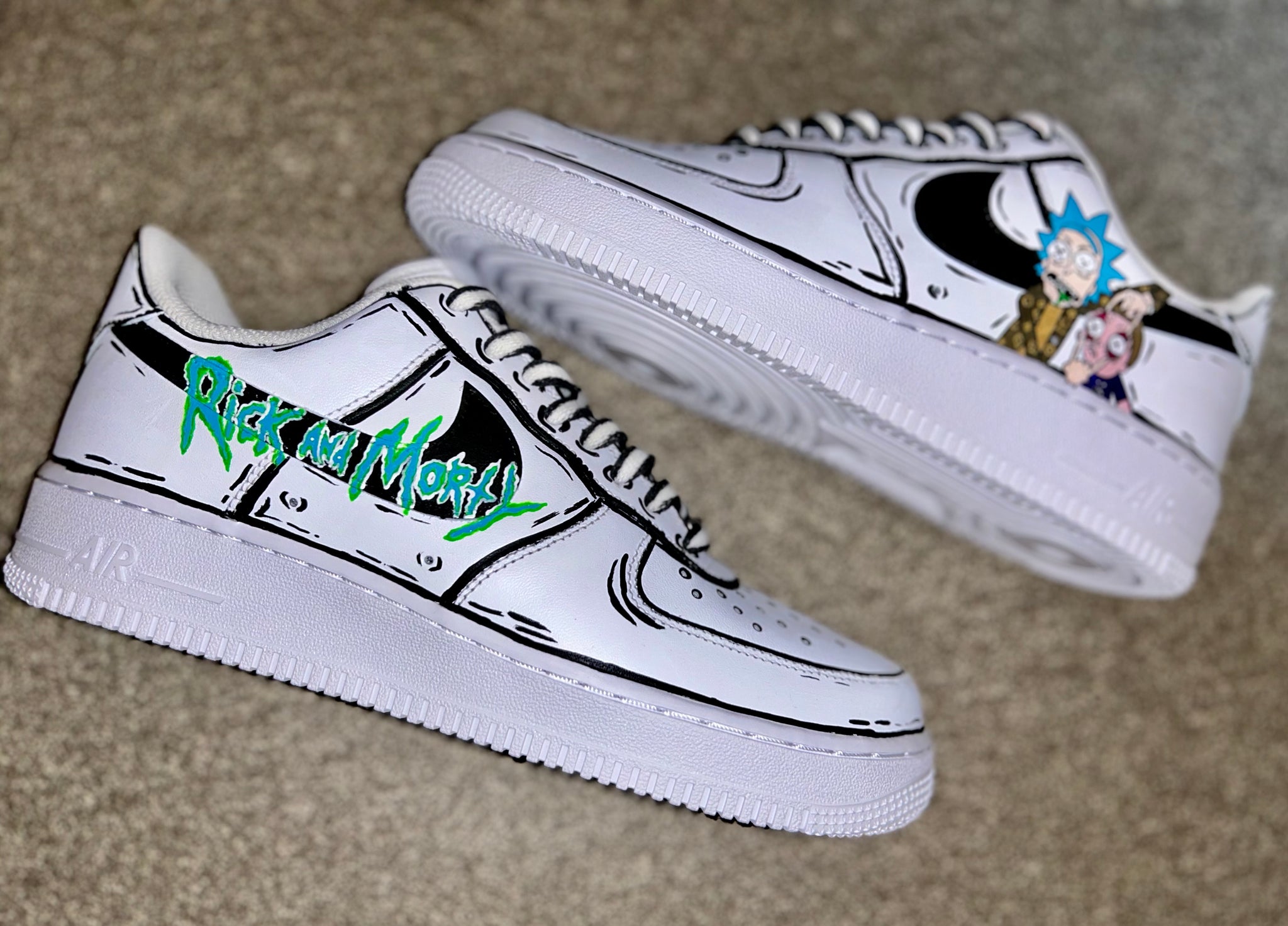 Nike af1 cartoon Rick And Morty