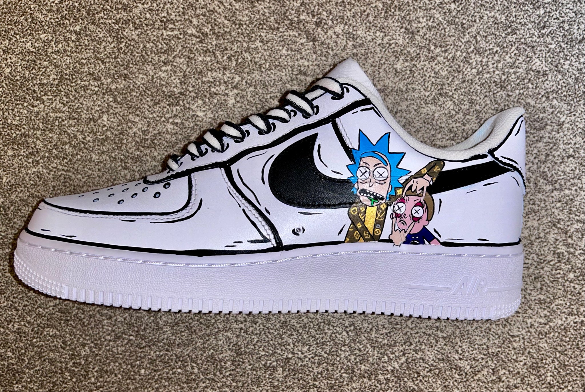 Nike af1 cartoon Rick And Morty