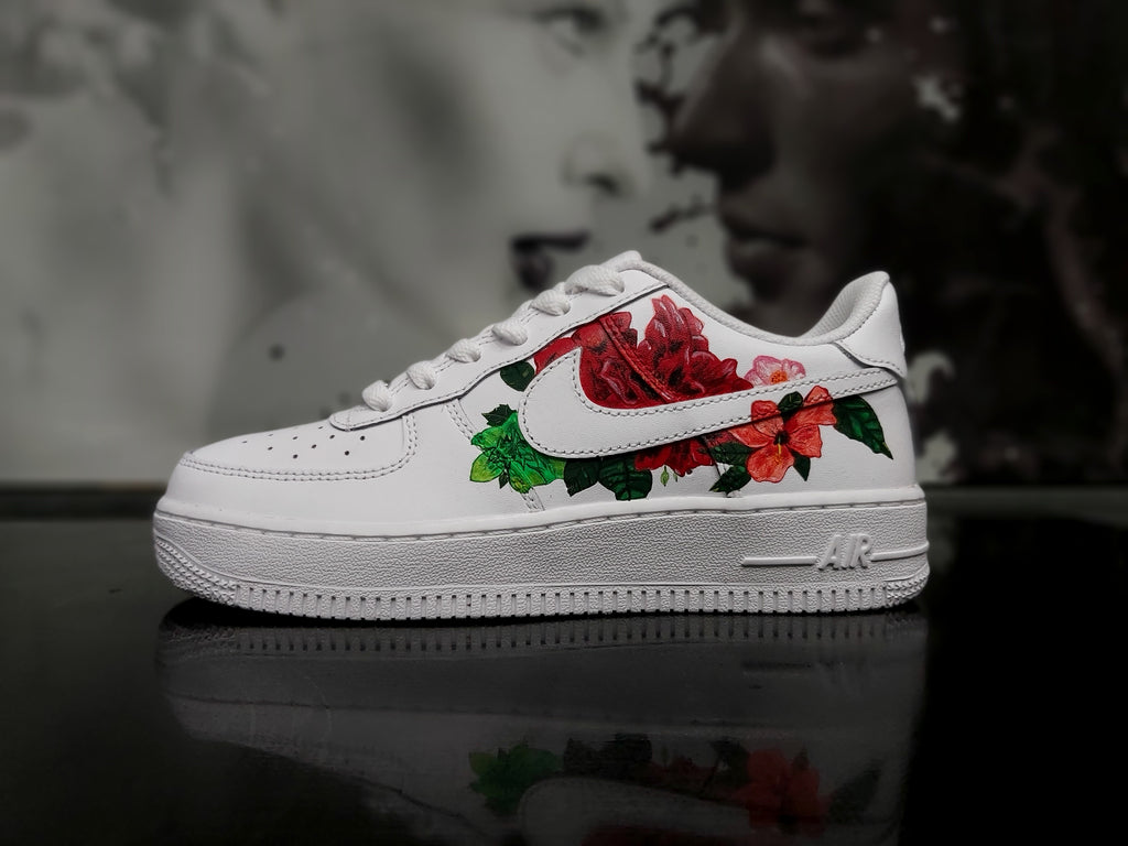 Nike air force flowers