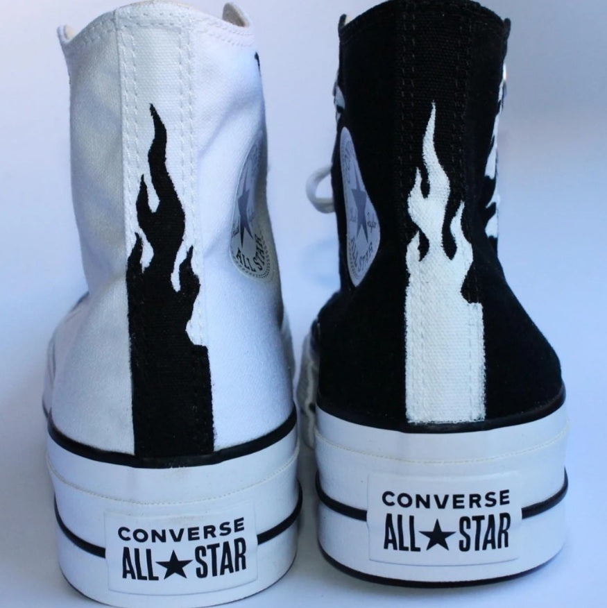 Converse fire b&w