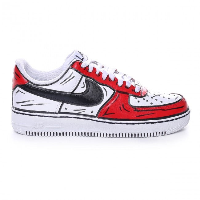 NIKE AIR FORCE RED CARTOON