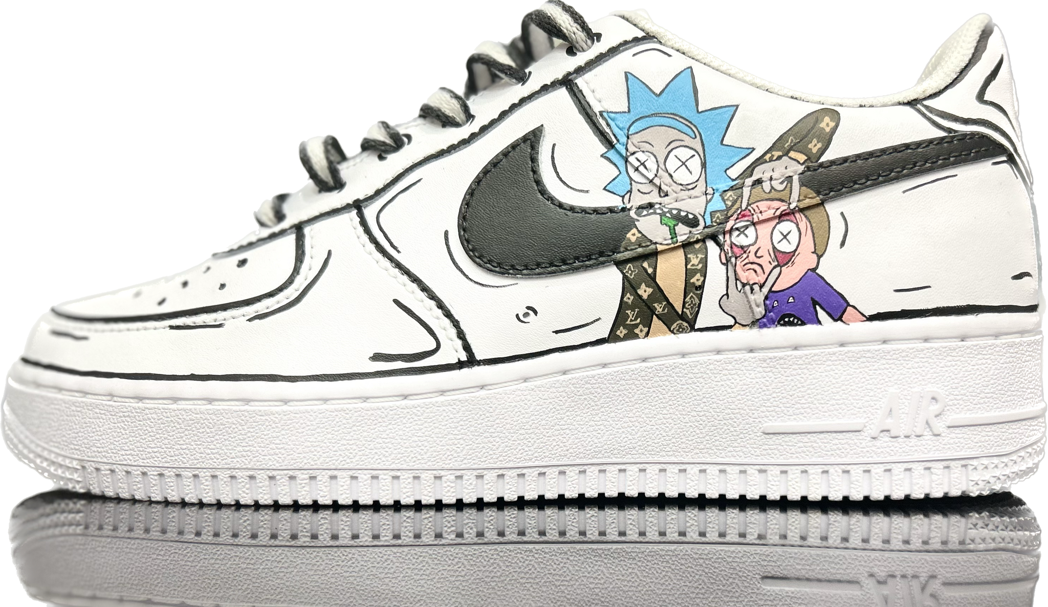 Nike af1 Ricky and morty&Homer