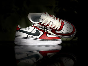 NIKE AIR FORCE RED CARTOON