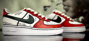 NIKE AIR FORCE RED CARTOON