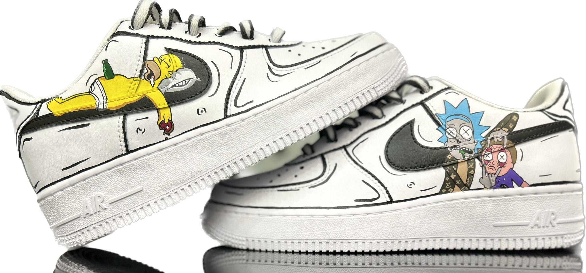 Nike af1 Ricky and morty&Homer